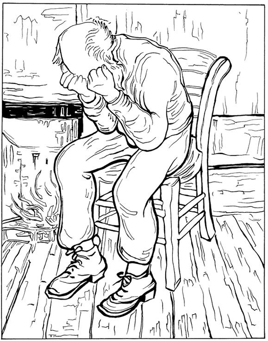 Treurende oude man 1890 (548x700, 250Kb)