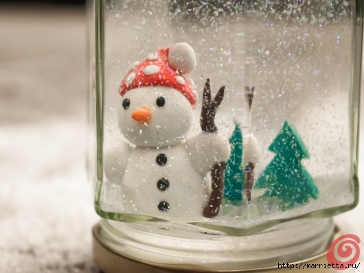 Новогодний снежный шар из банки, своими руками (6) (530x398, 108Kb)