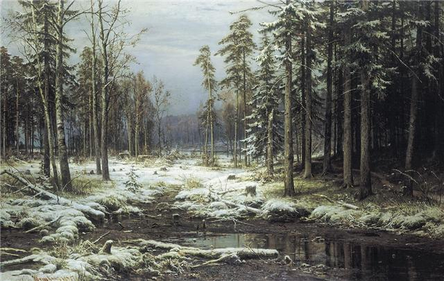 Шишкин И. И. Первый снег 1875 (740x505, 255Kb)
