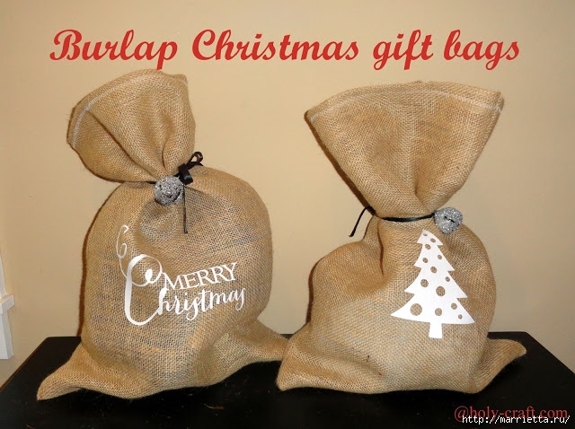 Идеи упаковки новогодних подарков. Шьем мешочки и украшаем их орешками (27) (640x478, 230Kb)
