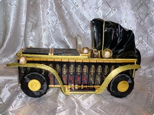 Автомобиль из конфет: мастер класс по изготовлению оригинального подарка для мальчика