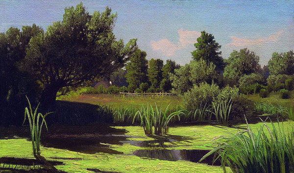 Пейзаж. Камыши на реке. 1880–1890-е (600x353, 115Kb)