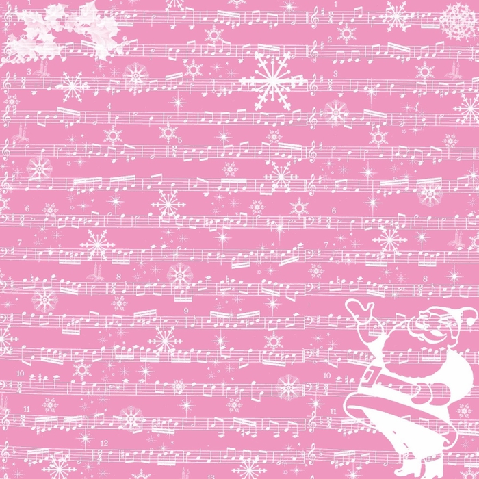 1 free digital scrapbook paper_christmas sheet music_pinkl (700x700, 377Kb)