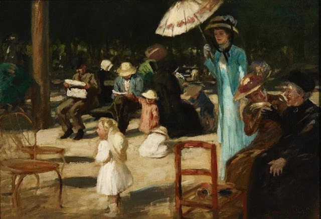 Rupert Bunny, In the Luxembourg gardens 1909 (640x437, 75Kb)