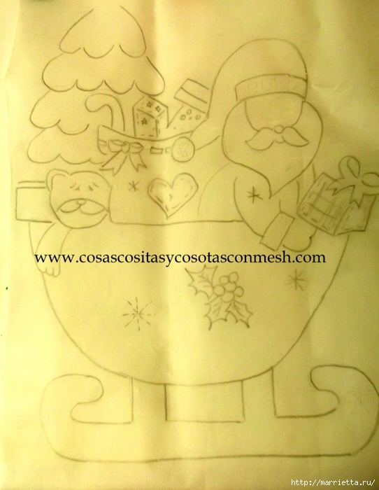 Рождественская роспись по ткани комплекта для ванной комнаты (32) (542x700, 236Kb)