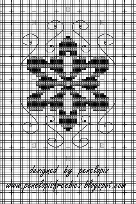 Рождественская вышивка. Елочка, снежинка и сапожок (10) (467x700, 314Kb)