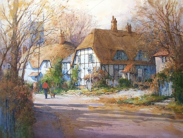 Cottages, Oxfordshire, England (700x528, 497Kb)