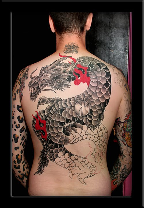 Японский дракон в тату
