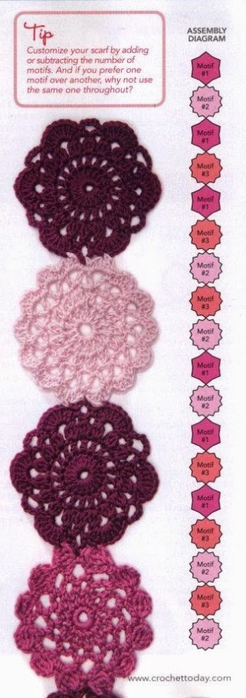 Декоративный шарфик из круглых мотивов (1) (246x700, 191Kb)
