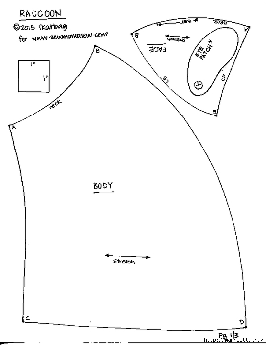 Как сшить игрушку енота? Выкройки