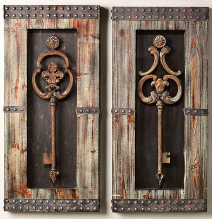 Интересные идеи использования старых ключей в элементах декора квартиры или дома