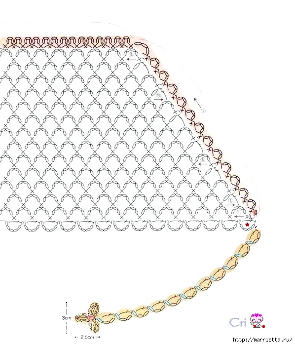 Схемы вязания крючком шарфиков (5) (598x700, 229Kb)
