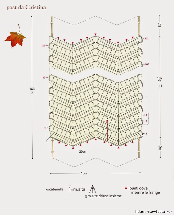 Схемы вязания крючком шарфиков (11) (566x700, 197Kb)