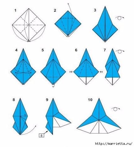 Техника оригами. АНГЕЛ из бумаги (4) (433x476, 96Kb)