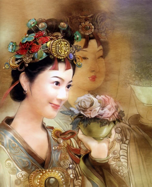 Chinese Paintings of girls11 (500x616, 295Kb)