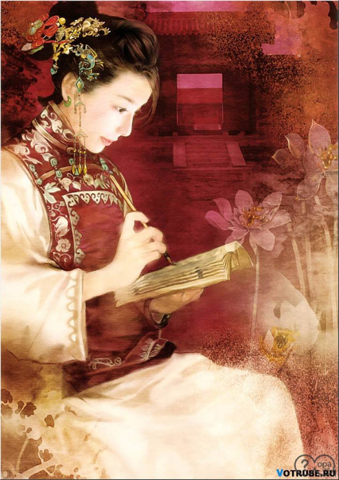 Китайские девушки от тайваньской художницы Der Jen33 (493x700, 402Kb)