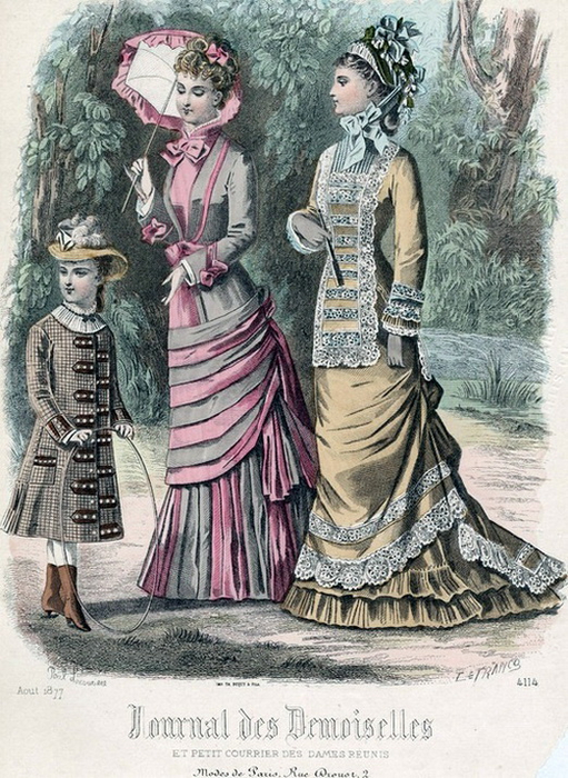 1877 France, Journal des Demoiselles et Petit Courrier des Dames Réunis (511x700, 445Kb)
