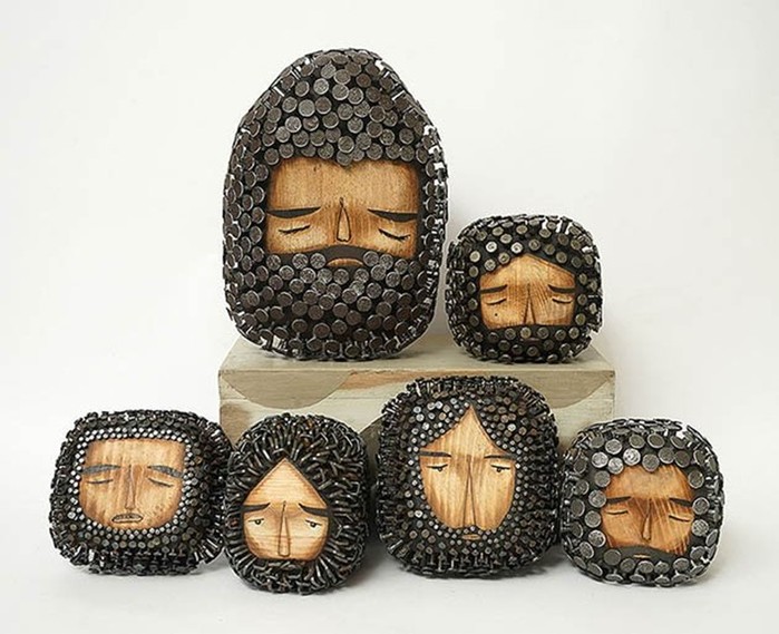 Таинственные деревянные фигуры Джейми Молина