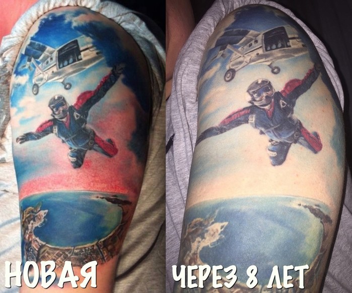 Как могут со временем меняться татуировки