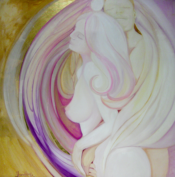 Embrace-of-Angels-120x120-cm-oil-on-canvas-by-Ines-Honfi (594x600, 522Kb)