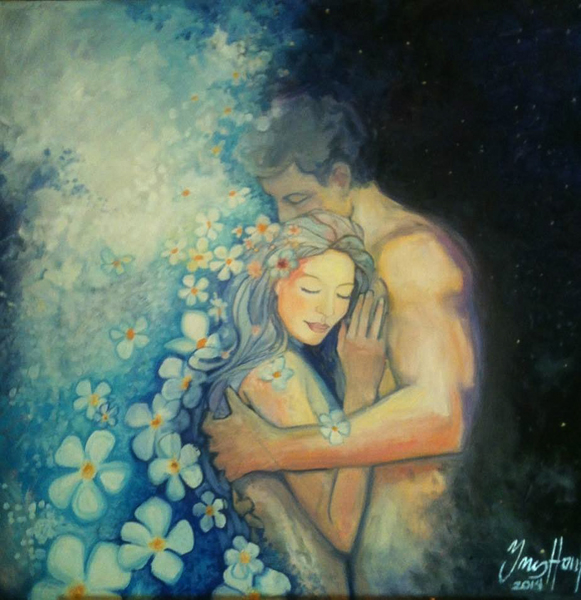 Spring-in-love-80x80-cm-oil-on-canvas-by-Ines-Honfi (581x600, 346Kb)