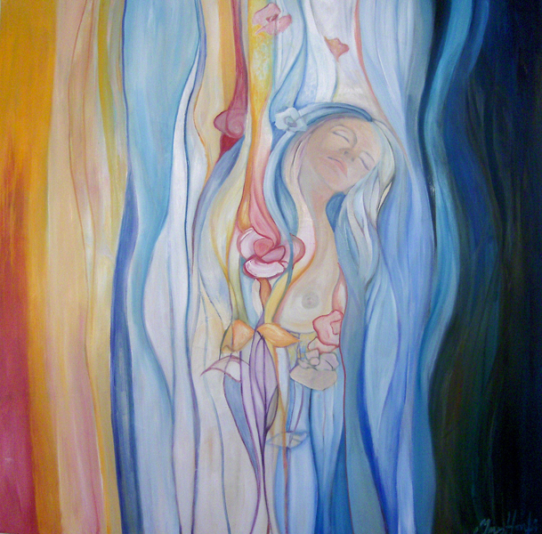 Angel-of-Peace-oil-on-canvas-100x100cm-by-Ines-Honfi (609x600, 575Kb)