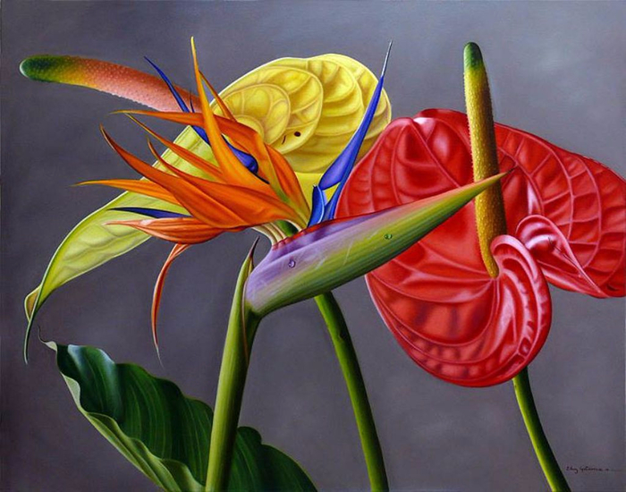 Цветы художника Эллери Гутьеррес (Ellery Gutierrez)5 (700x550, 369Kb)
