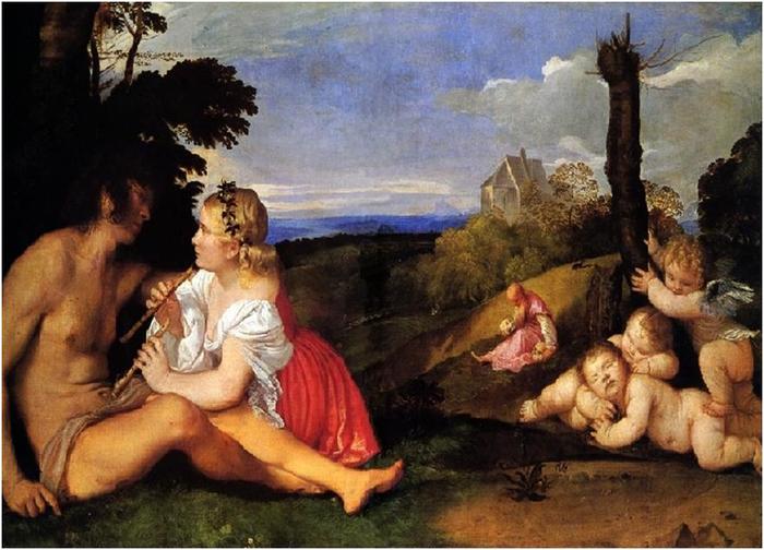 Кто стал прообразами для «странной картины» гениального Тициана? Удивительные аллегории живописи