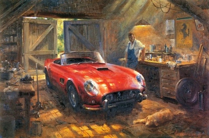 Картины прошлого — 82 рисунка автомобилей и другой техники