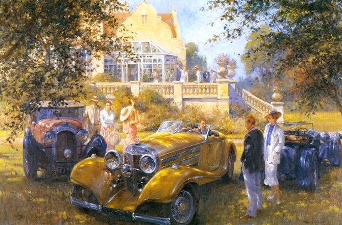 Картины прошлого — 82 рисунка автомобилей и другой техники