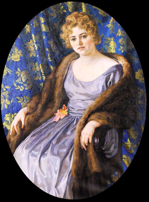 Николай Петрович Богданов-Бельский (1868-1945) Женский портрет (515x700, 392Kb)