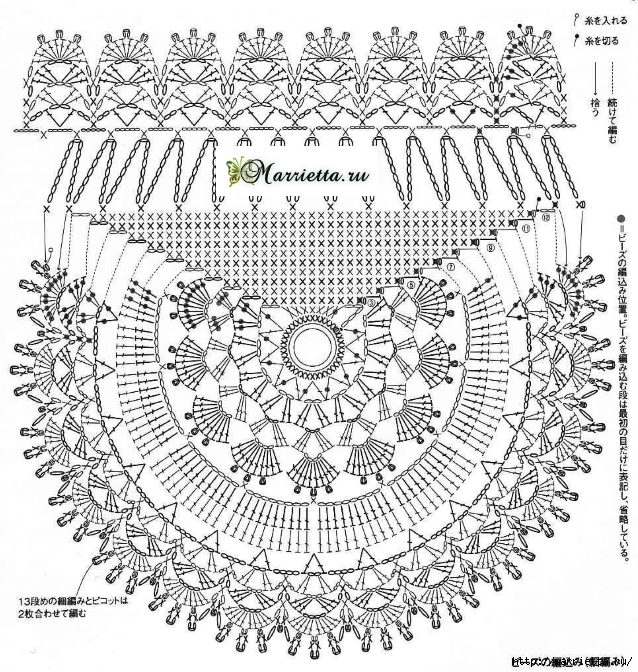 Театральная сумочка крючком. Схема (3) (638x672, 435Kb)