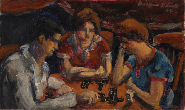 Biagio Pinto -  Domino Players (1934) (700x418, 379Kb)