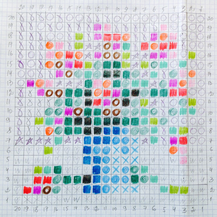Цветы схема - 4 (697x700, 626Kb)