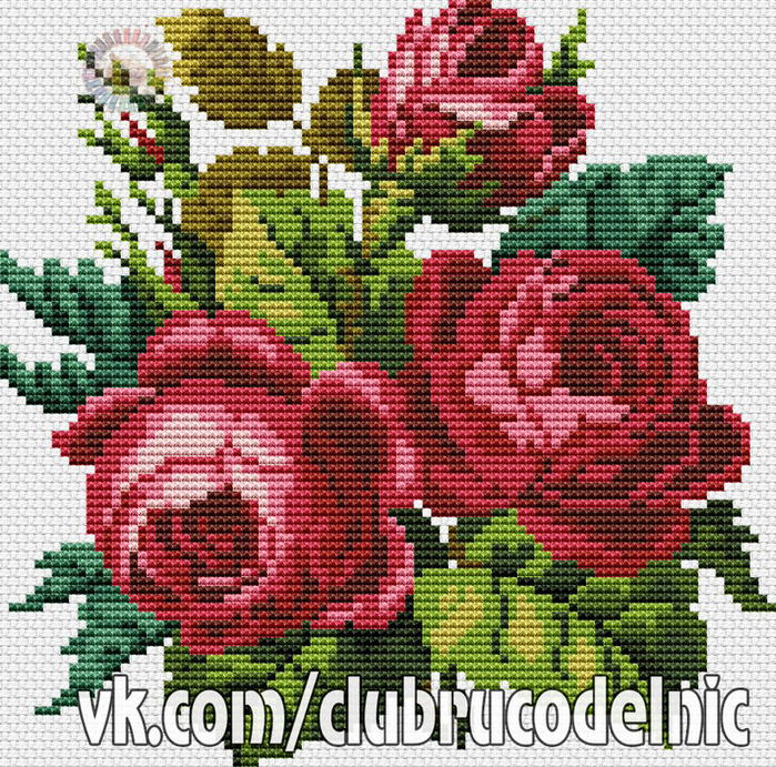Винтажная роза (700x691, 798Kb)