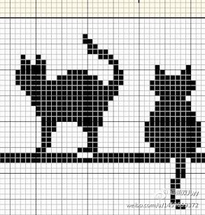 Жаккард с котятами. Схемы вязания (14) (293x307, 55Kb)