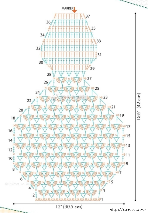 Павлин крючком. Схемы вязания (2) (487x700, 218Kb)