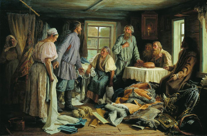 8. В. Максимов. Семейный раздел. 1876 год (700x460, 386Kb)