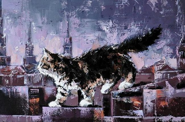 !Любимые котята художника Александра Гунина! (650x429, 250Kb)
