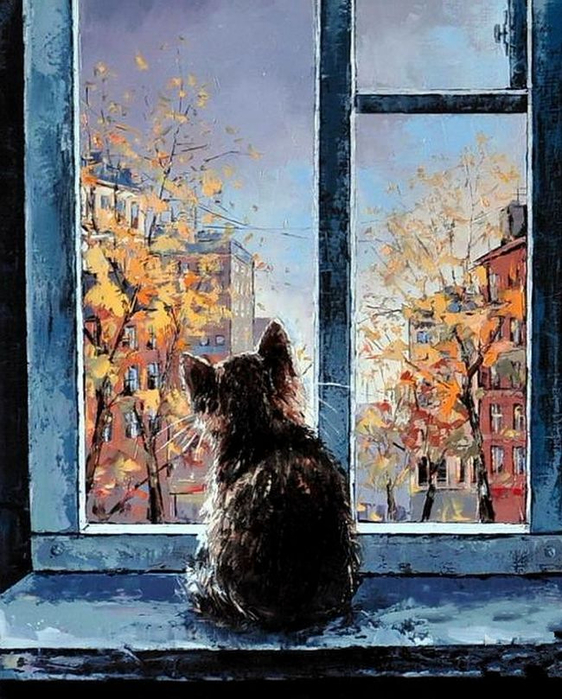 Любимые котята художника Александра Гунина9 (562x700, 449Kb)