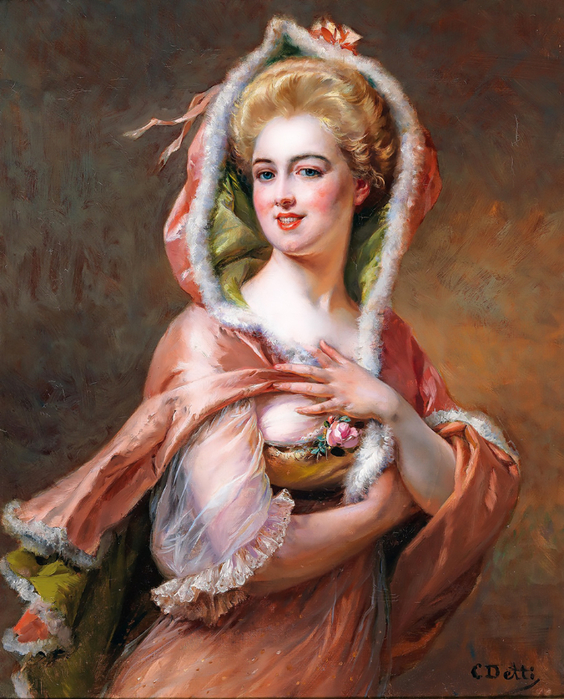 3Молодая женщина в отделанном мехом капюшоне (Young Woman in Fur Trimmed Cape)_46 х 37.5_х.,м._Частное собрание (564x700, 488Kb)