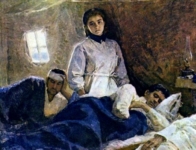 С.Уранова Военная медсестра Наташа Михалева. (650x497, 259Kb)