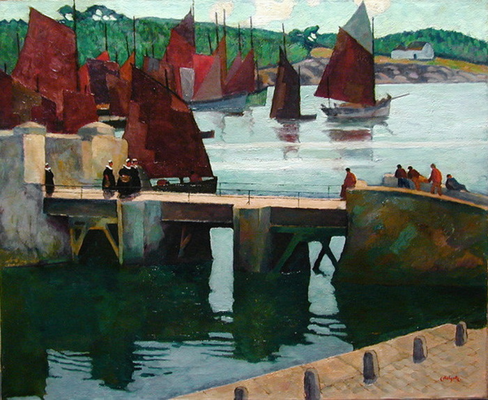   - Fishing Village, Concarneau, France, 1921  (!) (700x573, 165Kb)