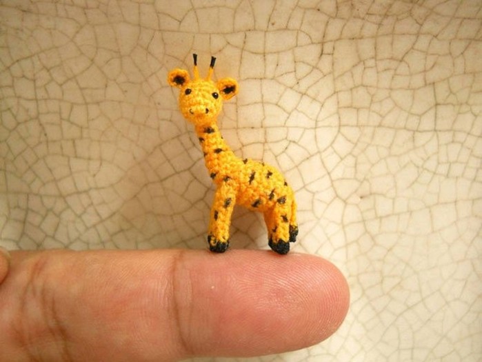 Милые миниатюрные животные, связанные крючком