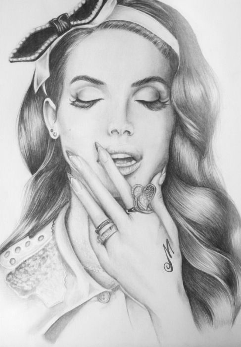 !Lana del Rey drawing! (487x700, 98Kb)