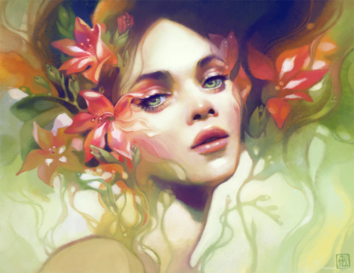 Женский портрет Anna Dittmann18 (700x540, 371Kb)