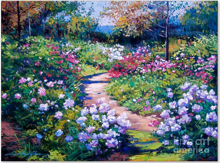 Nature_s Garden Painting by David Lloyd Glover - Nature_s Garden Fine Art Prints and Posters for Sale (700x520, 629Kb)