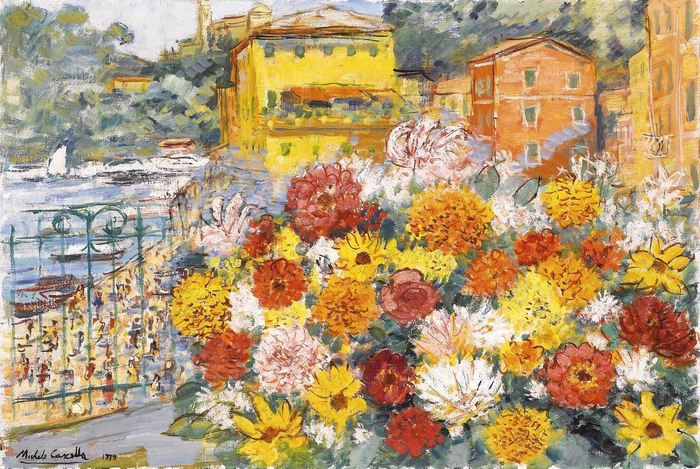 Цветы на террасе (Fiori sul terrazzo)_1979_60 х 90_х.,м._Частное собрание (700x469, 533Kb)