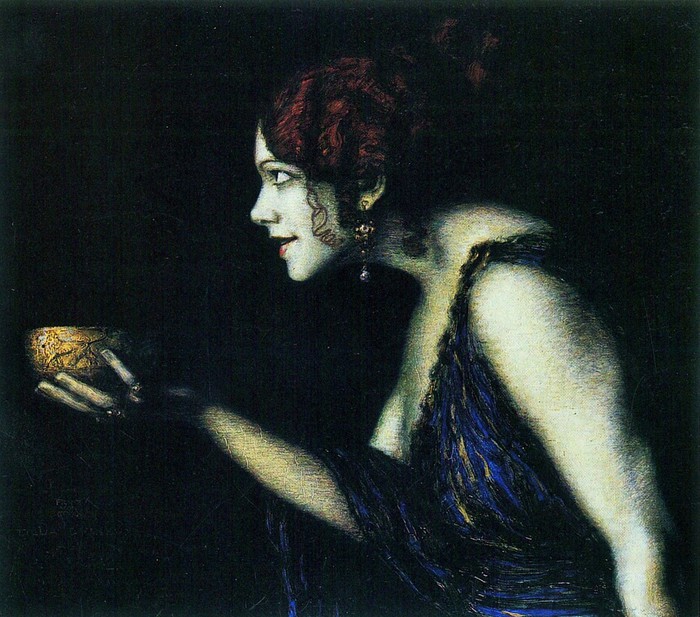 Tilla Durieux as  Circe (Тилла Дюрье в роли Цирцеи около) 1913 (700x617, 128Kb)