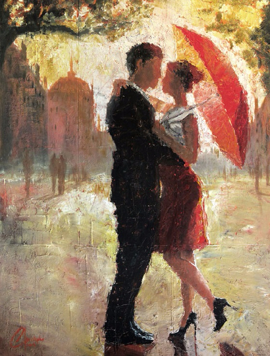 Red Umbrella Romance. (530x700, 483Kb)